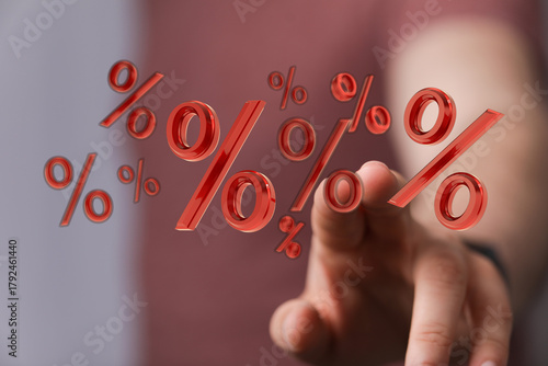 Concept of finance, sales, ...