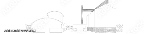 3D illustration of industrial project
