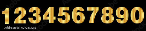 Gold Number Design with Bold Fonts