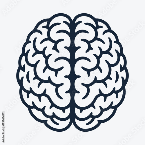 Brain Icon Illustration Design