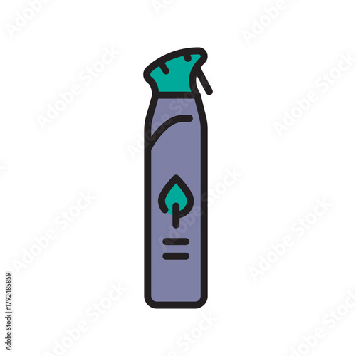 fragrance spray black line icon. Vector isolated element