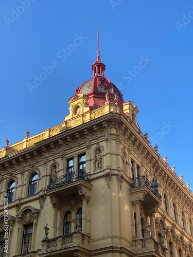 Historic building against the blue sky