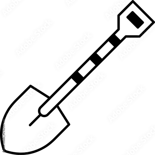 Shovel Icon Glyph Design, Gardening and Construction Tool Symbol