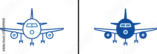 Aerial Silhouette: A set of streamlined airplane silhouettes, poised in a stark graphic, illustrating aviation in its purest form.