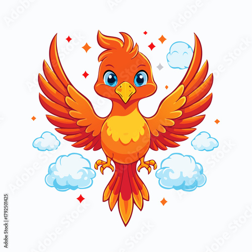 Phönix - Cartoon Comic Stil