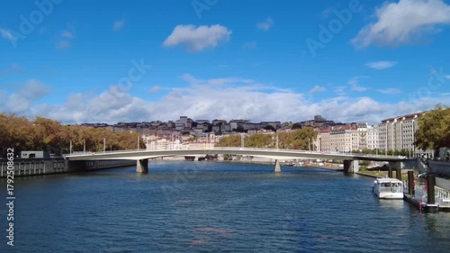 Sunny Day at Pont Morand over the Rhône, Lyon