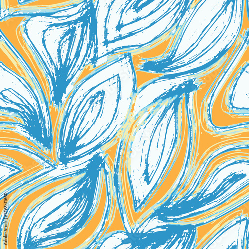 Wild textur earthly tones hand drawn abstract nature brushstrokes, modern geo pattern design weaving fabric jacquard background