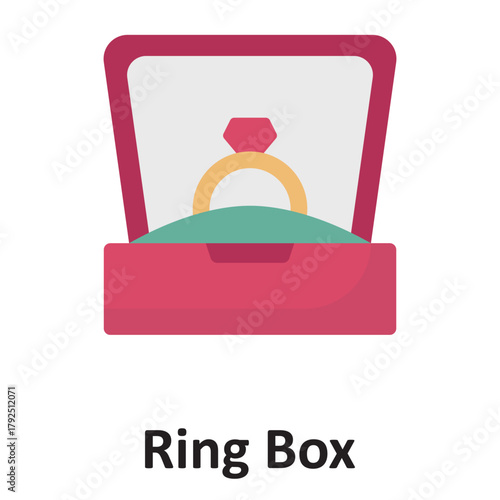 Ring box Vector Icon which can easily modify or edit