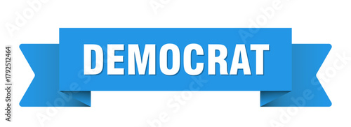 democrat ribbon isolated on transparent background. democrat ribbon