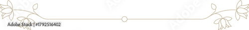 Indian Minimalistic Floral Motif text divider	
