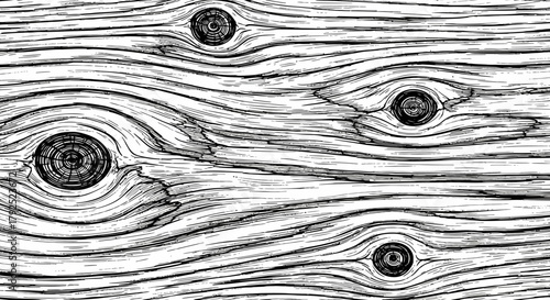 Detailed Wood Grain Texture with Knots.