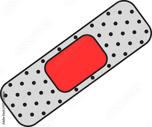 Vector of adhesive bandage. First aid plaster illustration for wound care and protection. adhesive bandage plaster icons for first aid. medical and healthcare concepts