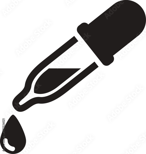 vector illustration of a dropper. Dropper icon template color editable. Dropper symbol vector sign isolated on white background illustration for graphic and web design.
