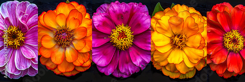 Wallpaper Mural Colorful collection of vibrant flowers displayed in perfect harmony on a dark background Torontodigital.ca