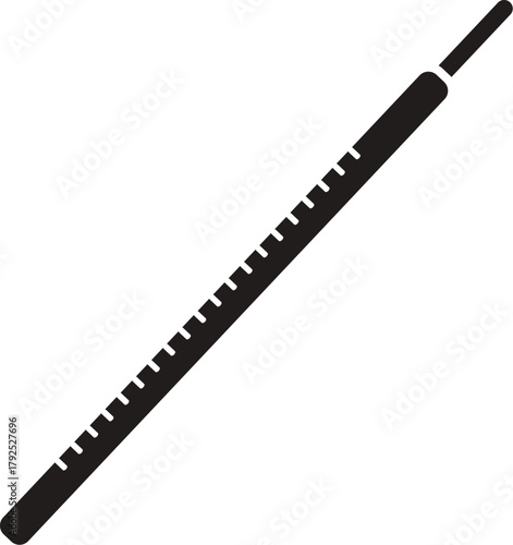 Medical Thermometer silhouette on white background. Medical thermometers for determining the temperature of the human body. Mercury and electronic thermometer. 