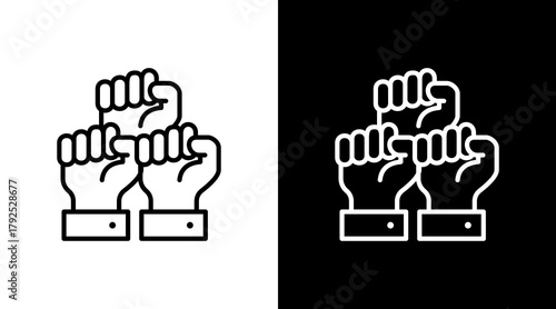 Racial Justice  White Icon Set Design