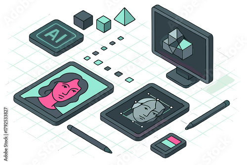 Machine learning algorithms analyzing human faces for digital content creation