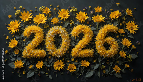 2026 new year picture write 2026 in flowers beautiful view and seen beautiful background and wallpaper hd picture beautiful new year anniversary 