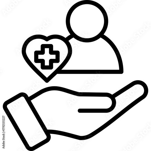Patient Care line icon