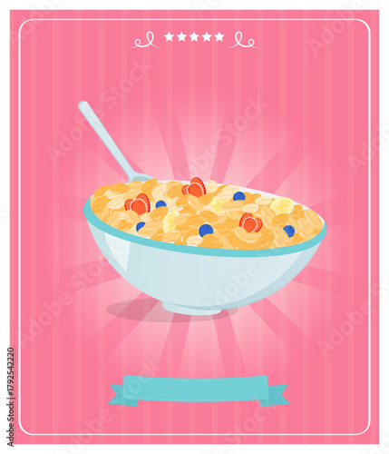vector illustration of oatmeal