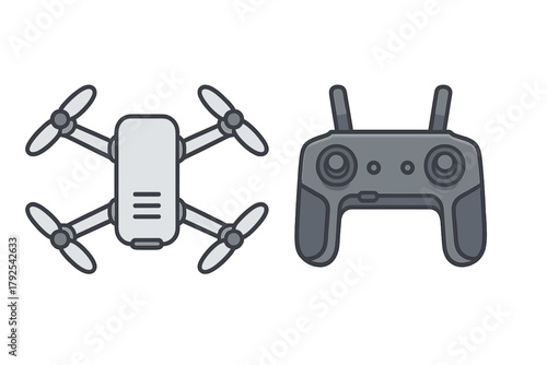 Foldable quadcopter drone and remote control unit for aerial photography