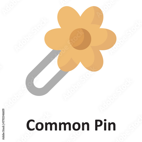 Hair pin Vector Icon which can easily modify or edit