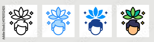 Mindfulness Icon Collection Set Multiple Style
