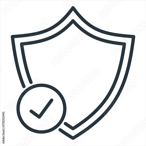 Protect Outline Icon Vector Illustration