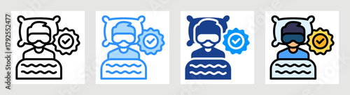 Sleep Quality Icon Collection Set Multiple Style