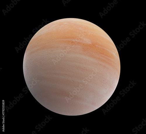 planet venus on black, isolated