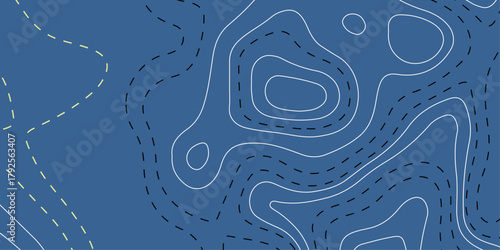 Topographic line map. Modern design  background with topographic wavy pattern design. abstract blue background with bubbles
