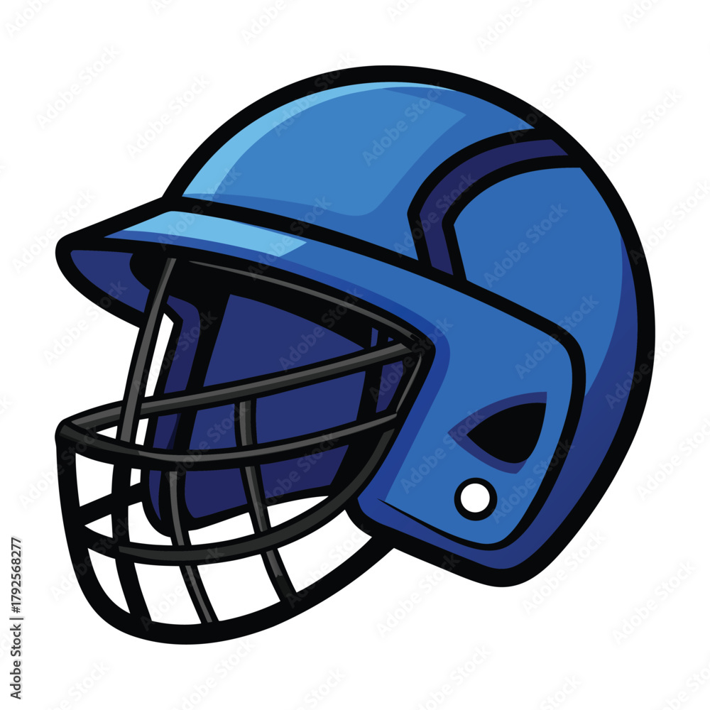Fototapeta premium Blue Batting Helmet Icon