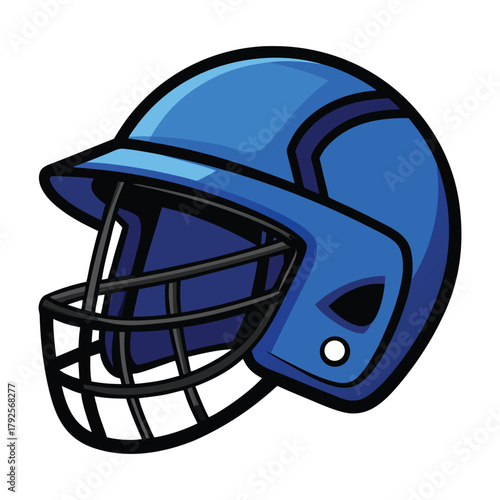 Blue Batting Helmet Icon
