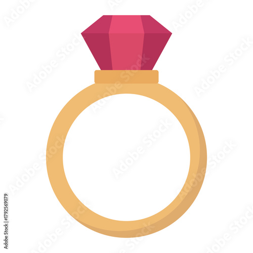 Engagement ring Vector Icon which can easily modify or edit