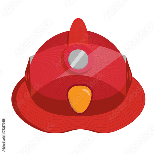 fireman hat vector illustration of a red