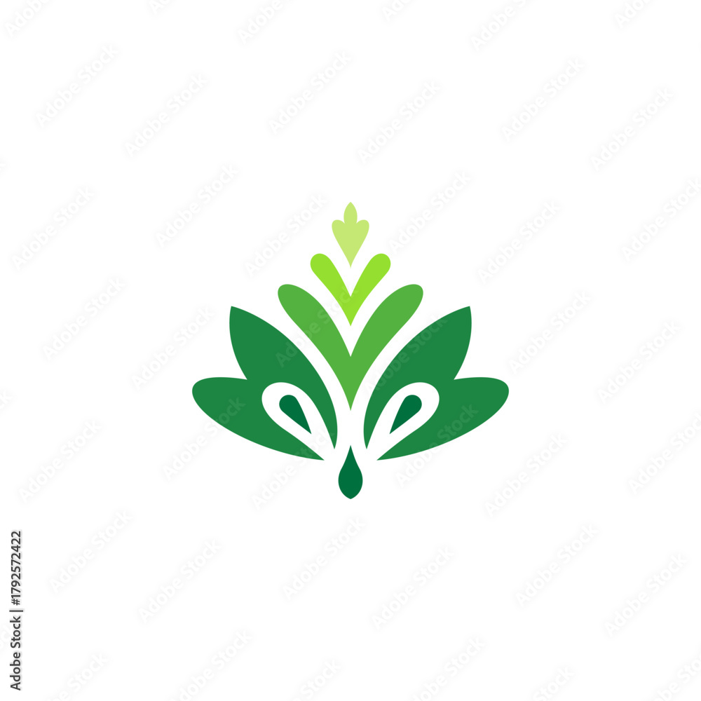 Fototapeta premium Leaf Flower Eco Floral Garden Logo farming, agriculture, farm field, natural harvest, farmer association