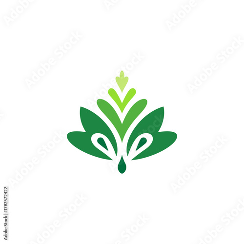 Leaf Flower Eco Floral Garden Logo farming, agriculture, farm field, natural harvest, farmer association