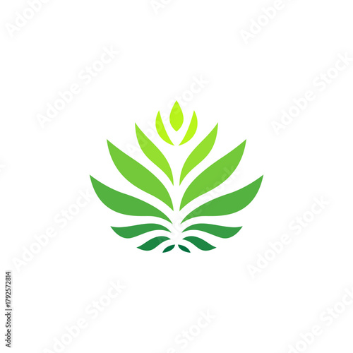 leaf logo design graphic abstract. agriculture, farm field, natural harvest, farmer