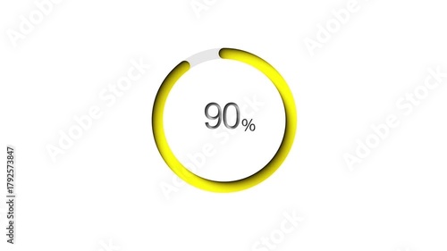 infography circle animation percentage
