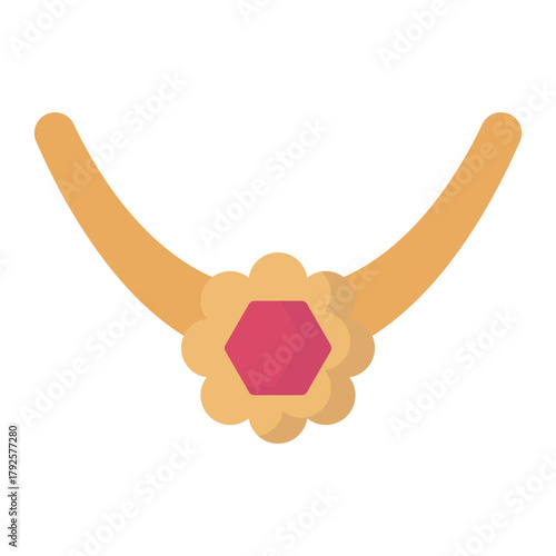 Necklace locket Vector Icon which can easily modify or edit