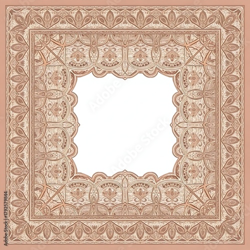Luxury Arabesque Hijab Pattern with Floral and Geometric Elegance