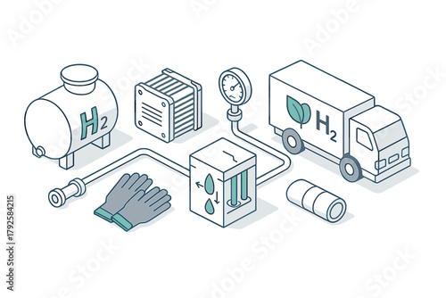 Green hydrogen energy system production storage and transport infrastructure