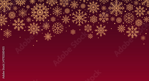 Christmas frame background with falling snowflakes. Vector illustration