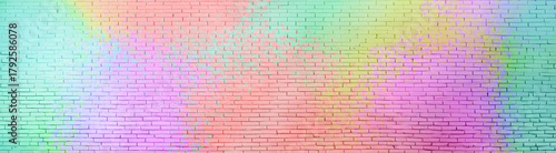 Wallpaper Mural Brick wall in different colors as background. Banner design Torontodigital.ca