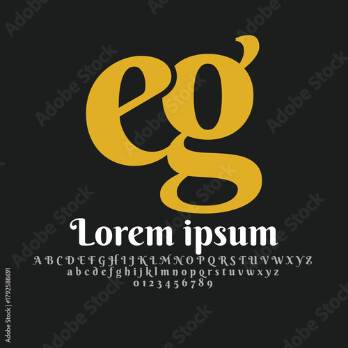 Initial letter EG Logo Design, with Alphabet Premium Business logo Boutique Designs
