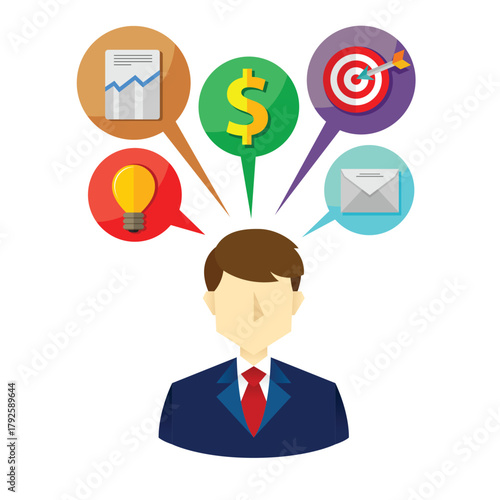 Businessman juggling multiple tasks and deadlines efficiently