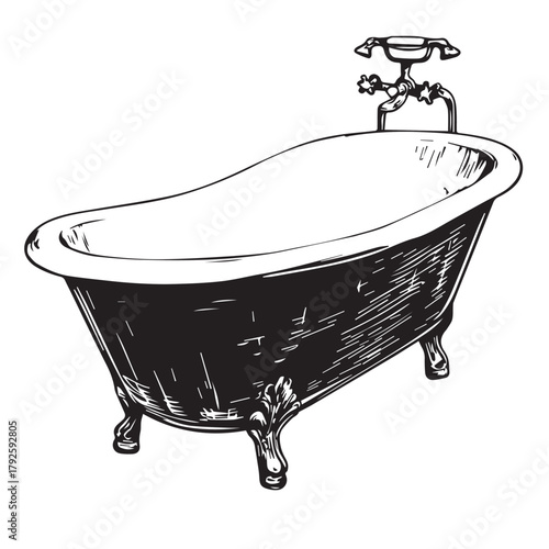 bath tub on white