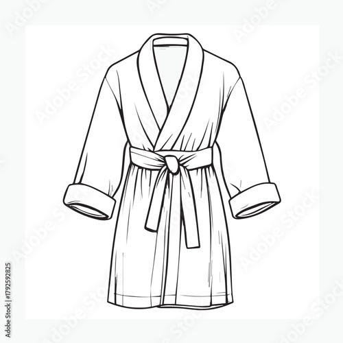 vector illustration of a bathrobe