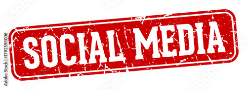 social media rectangular sign. social media stamp