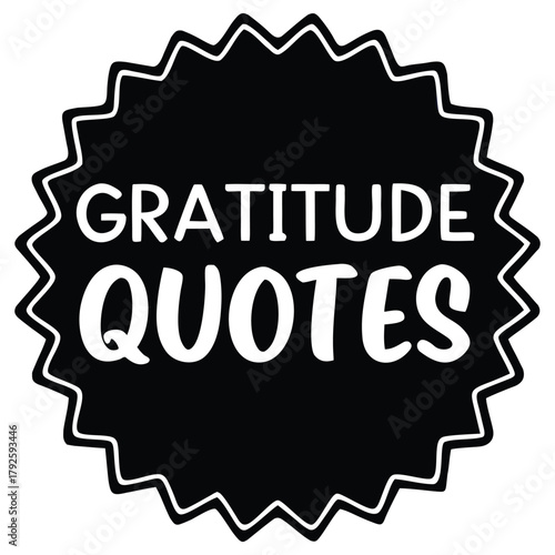 A black silhouette of a gratitude quotes